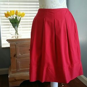 Pink Pleated Skirt with Pockets