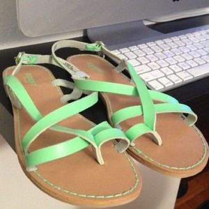Neon Green Sandals