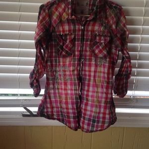 Colored plaid shirt