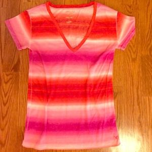 American Eagle pink tie-dye shirt