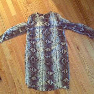 Snakeskin Shift Dress
