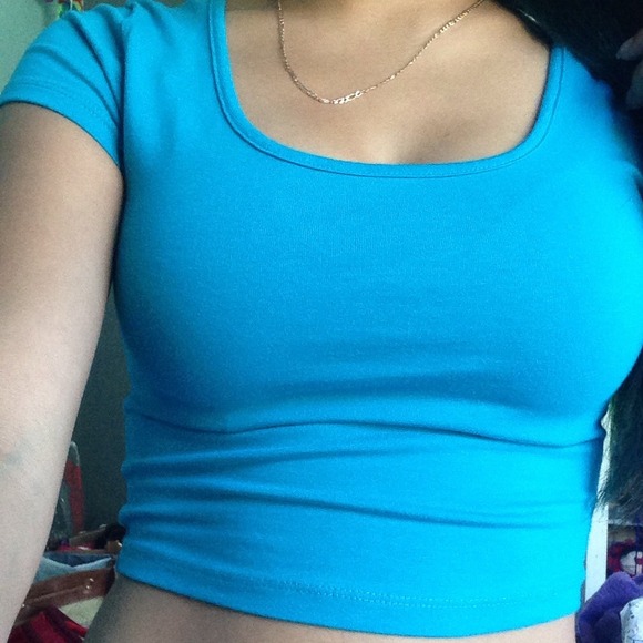 Blue Crop Top (NWOT)