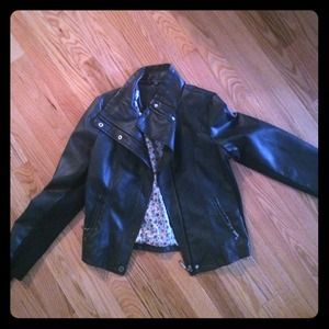 Black leather jacket