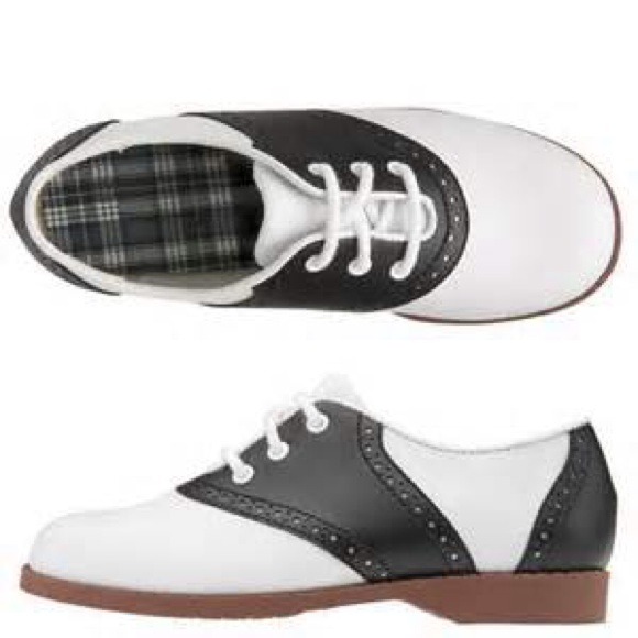 Black and white women saddle shoes
