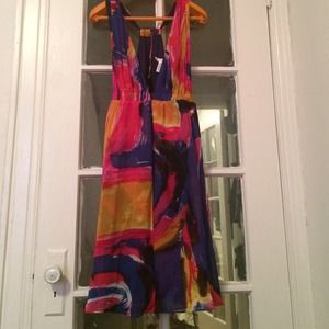 DVF silk abstract pattern dress