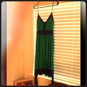 Green and Blue Cotton Dress