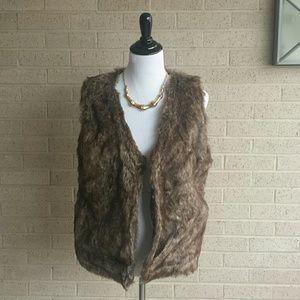 Faux fur vest