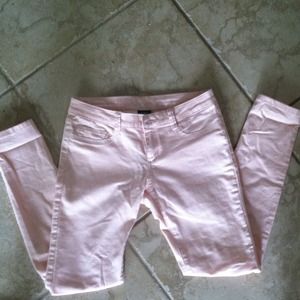 Peach skinny jeans