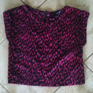 Printed pink and black shirt