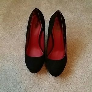 Charlotte Russe Black Suede Pumps