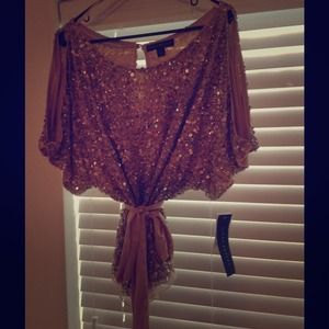 Gold Sequin Party Top