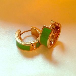 Kate Spade Small Green Hoops