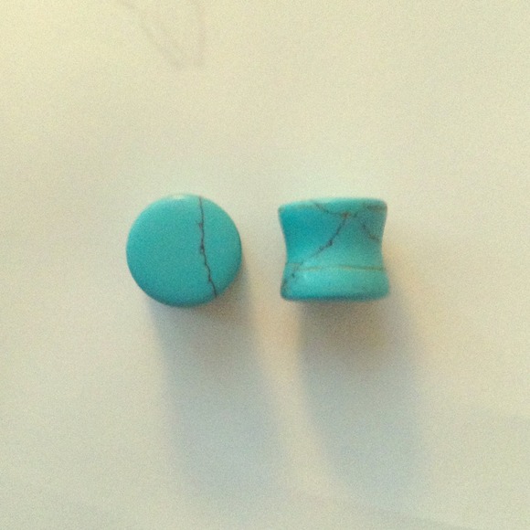Turquoise Stone Plugs 7/16