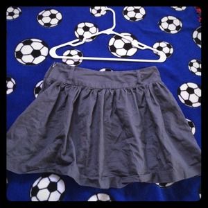 Charcoal gray Belt looped skirt