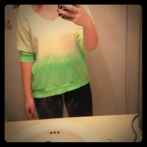 Lime green sweater shirt