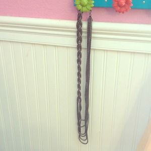 braided long necklace