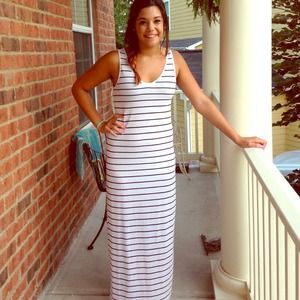Striped maxi dress