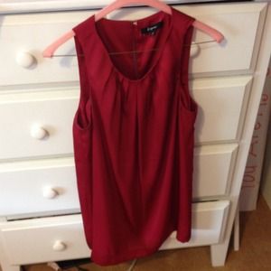 red thick strap silk top