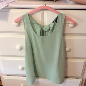 Tiffany mint colored sheer tank top