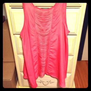 ⭐️SALE⭐️Hot Pink Tank with lace back detailing