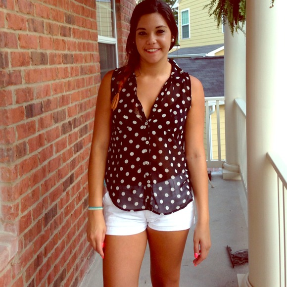 Polkadot button up shirt