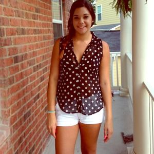 Polkadot button up shirt