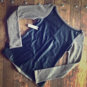 NWT Vegan leather Astars top