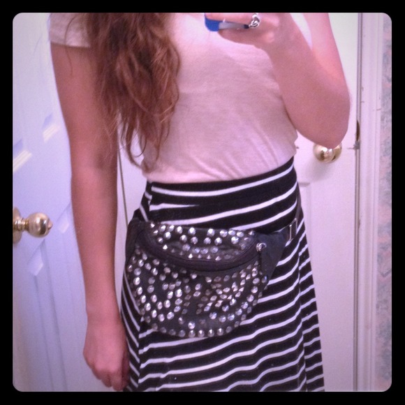 Black Studded Fanny Pack - Urban Outfitters