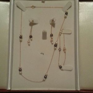 Pearl  585 gold jewelry set