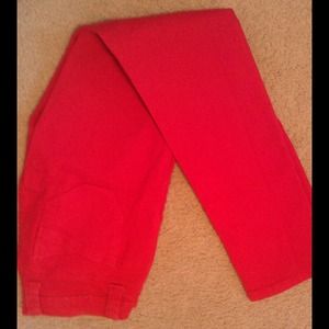 Red skinny jeans