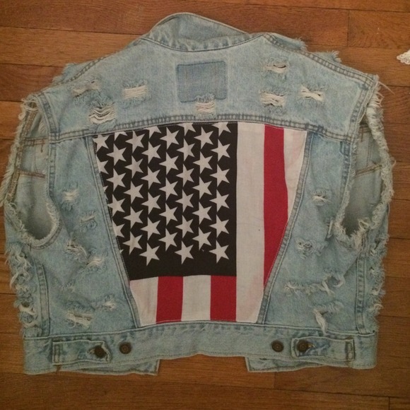Vintage American Flag vest! One size!