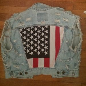 Vintage American Flag vest! One size!
