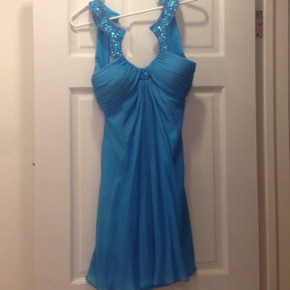 cocktail dress sky blue