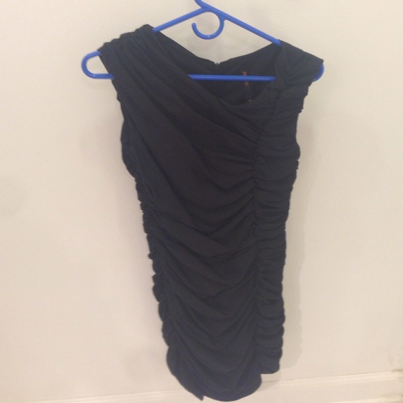 Black form fitting cocktail dress