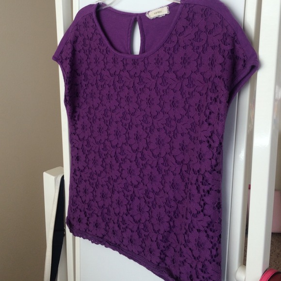 Purple crochet crop top