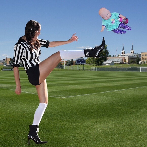 "Soccer Mom" Embellished Referee Top - Picture 4 of 4