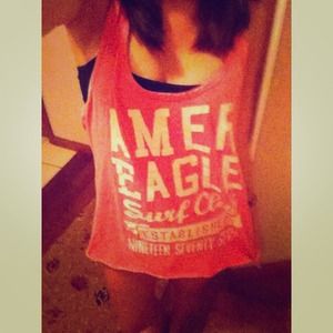 American eagle pink tank top