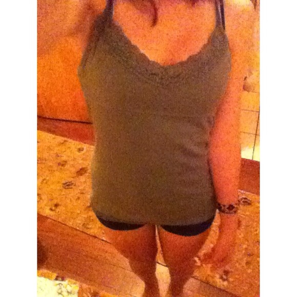 Dark army green tank top
