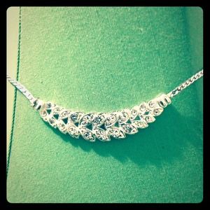 Silver Leaf Necklace and Bracelet