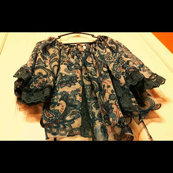 Flower Print Top Translucent New Summer - Picture 3 of 4