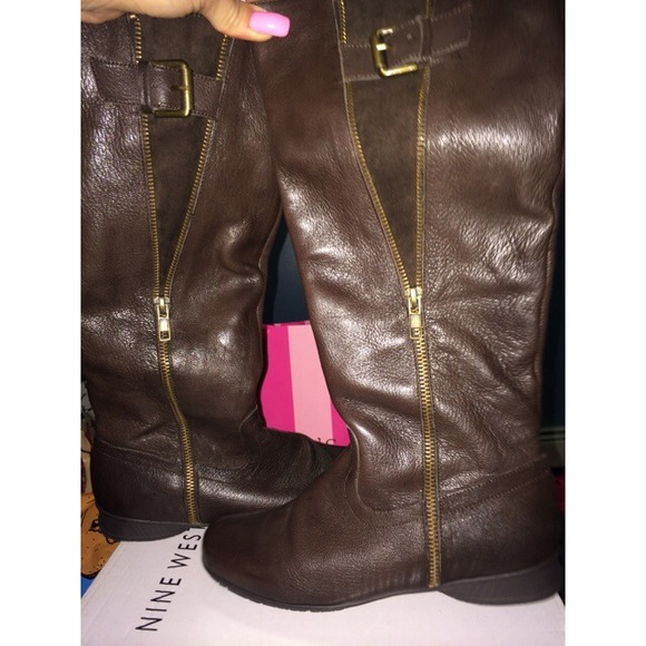 Nine West brown leather boots