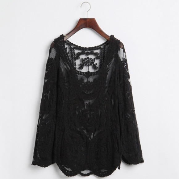 🌟REDUCED🌟Black Crochet Top