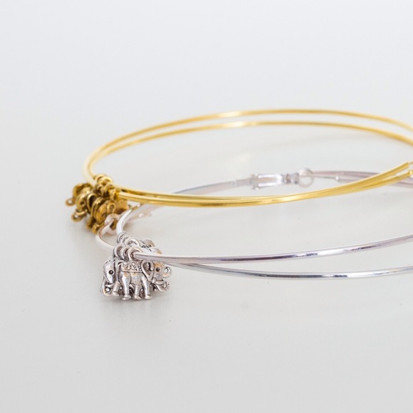 Majestic elephant hoop earrings