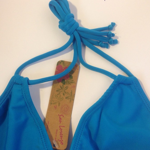 SOLD San Lorenzo top, solid blue - Picture 3 of 3