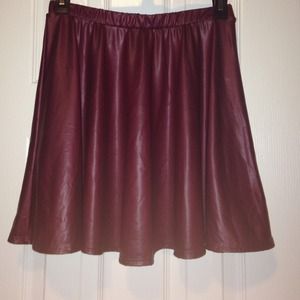 Maroon Spandex circle skirt