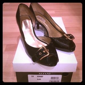 Alfani Patent Leather Peep Toe Pumps, Women's 5