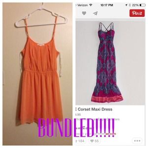 AE Maxi dress/ orange dress