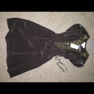 Brown flowy dress. Never worn.