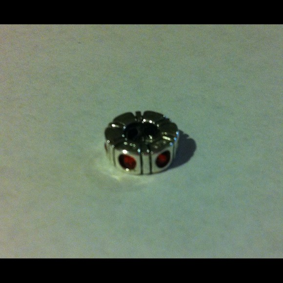 Pandora charm spacer trinity orange CZ bead