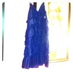 Blue ruffled dress brand new!!